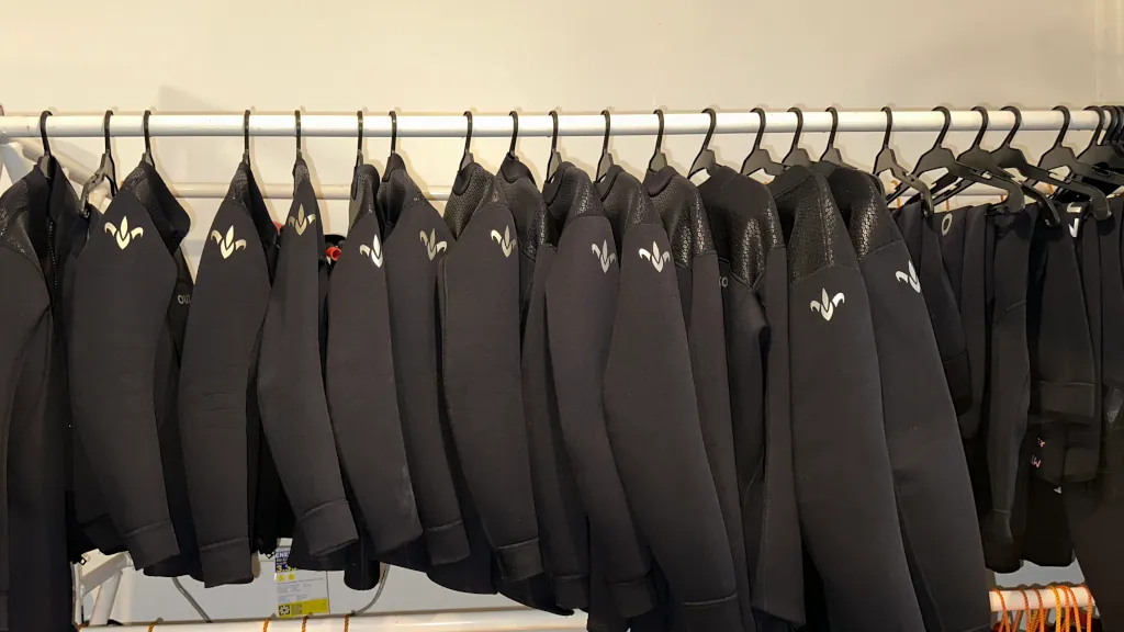 Wetsuits at MTD Diveshop Malapascua